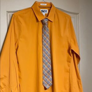 Express 1MX Extra Slim Fit shirt with tie